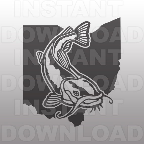 Download Ohio Catfish Fishing SVG File cricut svg silhouette svg svg