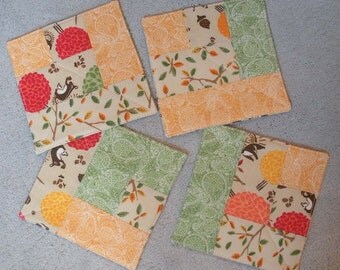Woodland animals mug mats