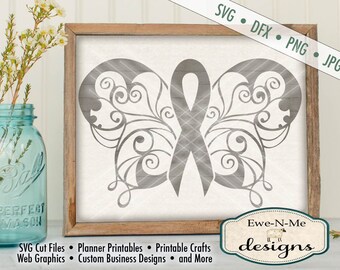 Awareness Ribbon SVG File -Butterfly with Awareness Ribbon svg - Breast Cancer SVG - Commercial Us svg, dfx, png, jpg files