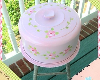 Cake Saver, Vintage Cake Cover, Refurbished Cake Saver, Shabby Chic, Upcycled Vintage Cake Saver