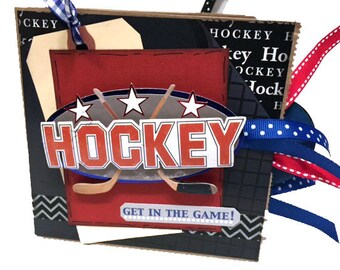 Hockey Scrapbook - Mini Hockey Sports Paper Bag Album
