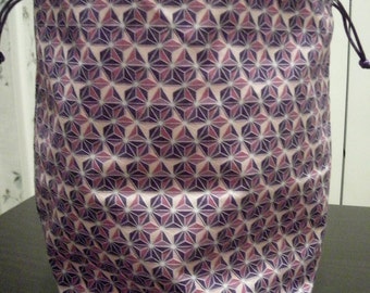 Knitting project bag, Kip bag, project bag, crochet bag, sock knitting bag, knitting bag, small size bag, drawstring bag, sock bag, toy bag