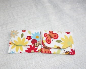 Social Butterfly Mini Pocket for Jewelry or Coins Set of Two Matching Wedding Favor