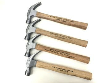 Personalized Hammer,Engraved Hammer,Gift for Dad,Fathers Day,Groomsman Gift,Best Man Gift,Father of Bride,Father of Groom,Claw Hammer