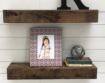Floating Shelves, Set of Two Rustic floating shelves, 24 inch wooden shelves, Rustic floating shelf