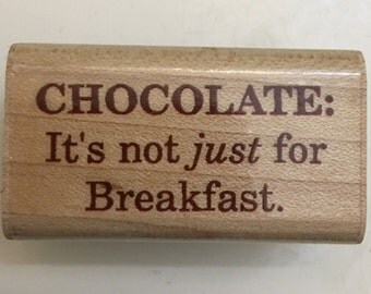Inkadinkado Wood Mounted Rubber Stamp. Chocolate.