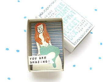 Little Mermaid - The Instant Comfort Pocket Box - you are amazing! - cheer up and consolation box