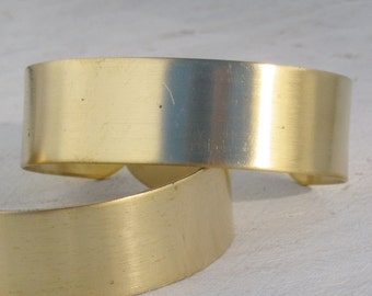 Smooth Unfinished Raw Brass 3/4 inch cuff bracelet blank 1513