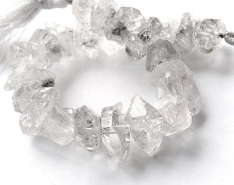 Herkimer Diamond Quartz, Center Drilled Herkimer Diamond, Double Terminated Crystal. Semi Precious Gemstone X Large 15-18mm (bhkx) 20% OFF