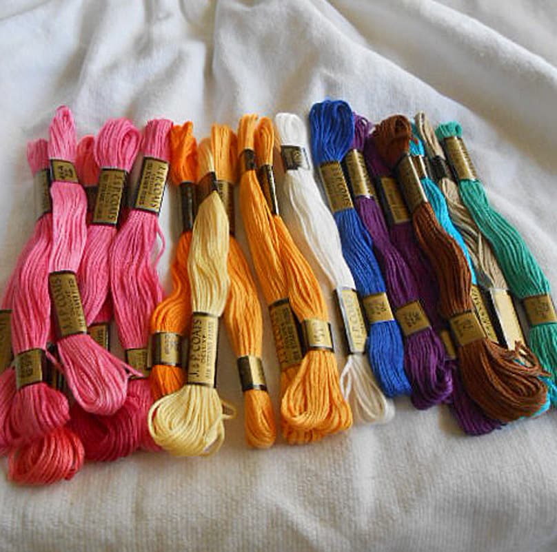 J & P COATS EMBROIDERY Floss 20 Skeins by BlackberryPrairie