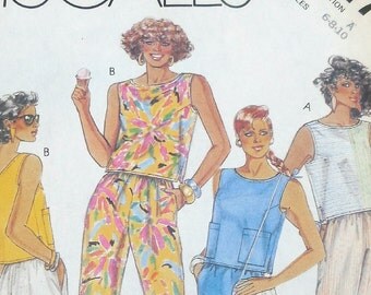 McCall's 3117 - Fun Vintage 1980s Summer Separates - Tank, Top, Pants, Skirt, Shorts, Etc. - Size 6 - 8 - 10 - Bust 30 31 32 - Juniors UNCUT