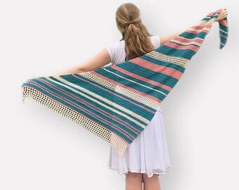 Crochet Asymmetrical Shawl PATTERN - Easy Summer Shawl - Crochet Asymmetrical Shawl Pattern - Vintage Summer Shawl pattern
