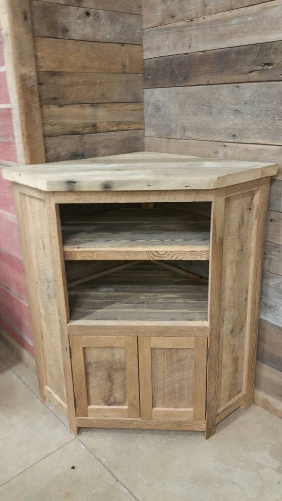 YOUR Custom Made Rustic Barn Wood Corner Entertainment Center