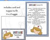 Items similar to Nurse Survival Kit includes Topper and Card - Digital ...