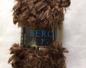 100 Gram Eyelash Bergere de France Fourrure #25204 Ours - Super Bulky & Soft Yarn