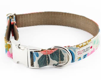 Les Fleurs Rosa Natural Dog Collar - Rifle Paper Co.
