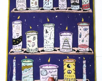 Ritual candles back patch art print
