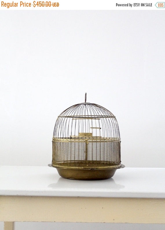 SALE antique Hendryx brass bird cage decorative birdcage by 86home