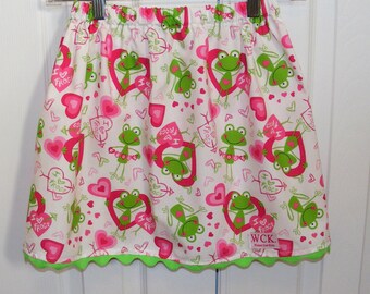 I love frogs skirt (2T, 3T, 4T, 5, 6, 7)