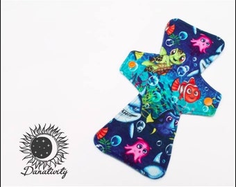 Reusable Cloth Pad || Cloth Menstrual Pad || Finding Nemo || Moderate Flow || Period Pads || Super Absorbent || Organic Bamboo Fleece