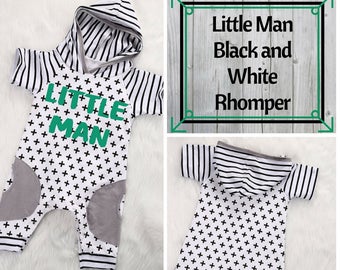 Little Man Romper/Baby Boy Outfit/Summer Clothes/Baby Boy Romper/Litte Man/Custom Apparel/Unique Clothes/Boys Summer Outfit/Boys Shorts