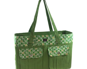 Della Q Isabella Large Knitting Bag 440-1 In a Variety of Fabrics
