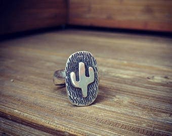 Sterling silver cacti ring made to order