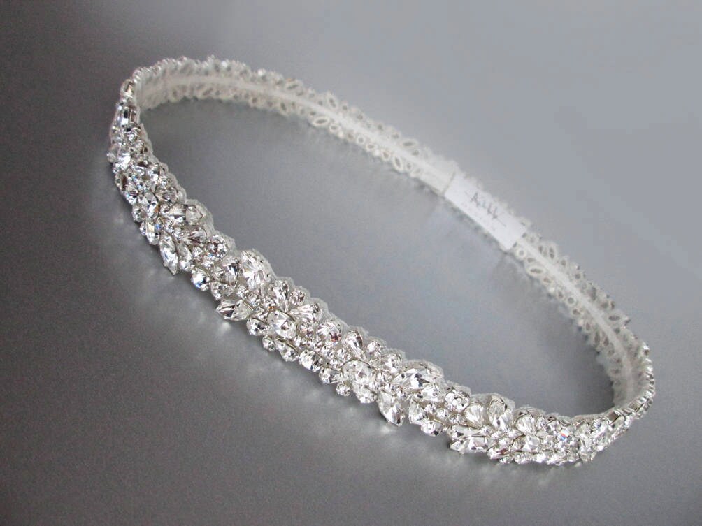Swarovski crystal bridal belt sash Bridal crystal belt