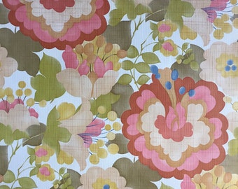 Vintage Wallpaper-1960s beautiful blossoms- by Inaltera-by the yard