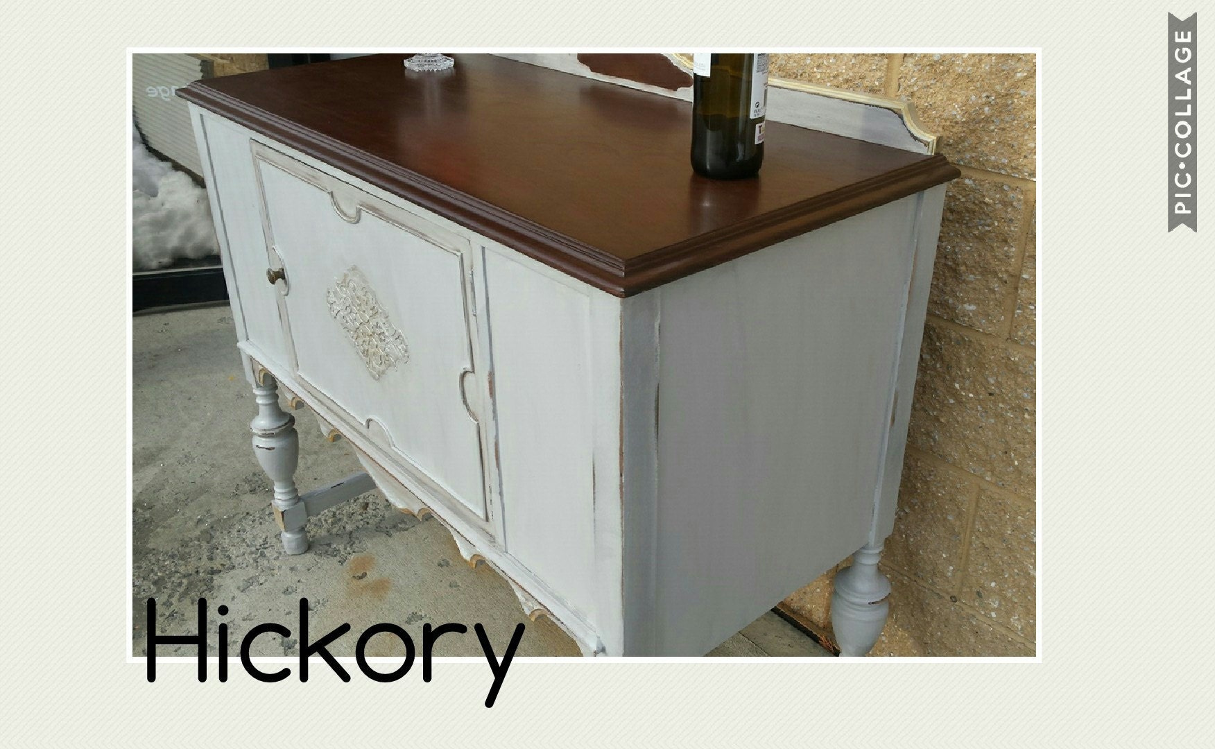 vintage buffet, stained top, stained wood, woodtone, shabby chic, rustic, farmhouse, vintage, cottage, country