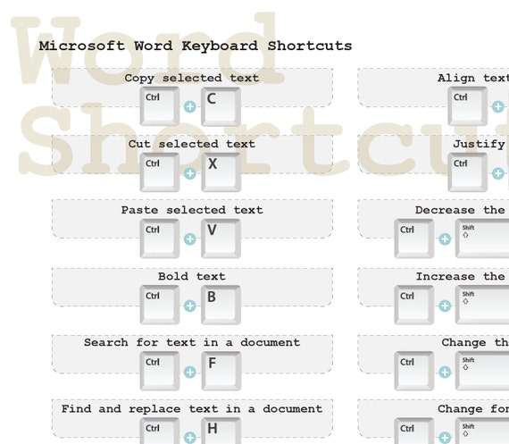 keyboard shortcuts for word 2017
