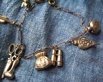 Most Charming Victorian Antique Charm Bracelet