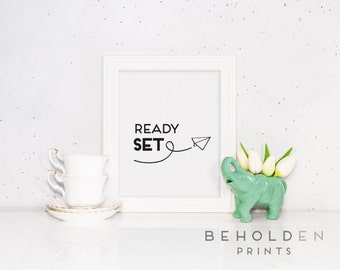 Nursery Wall Art, Nursery Decor, Airplane Nursery, Nursery Prints, Paper Airplane Print, Baby boy nursery,Baby Girl Nursery,Baby Shower Gift