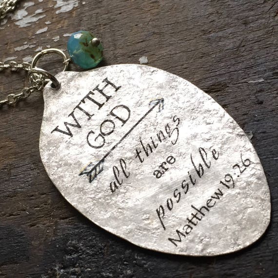 With God All Things Are Possible Necklace Matthew 19:26