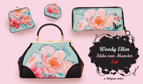 Retro handbag set of 4, Vintage handbag, Idda, gift for her, gift mom, Woody Ellen handbag, christmas gift, valentine gift ideas,bridal gift