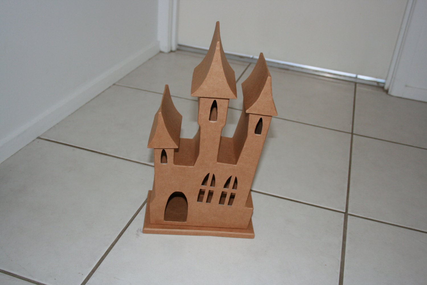 Paper Mache Castle. Fairy House. Fairy Garden Accessories. Craft