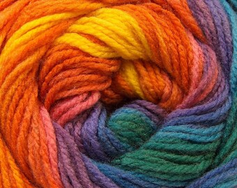 Magic Light Rainbow Yarn, Rainbow Yarn Skeins, Multi-colour Baby Yarn, Self-striping Yarn, Ice Yarn Magic LIght