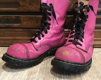 Vintage GRIPFAST UK 5.5 steel toe combat boots