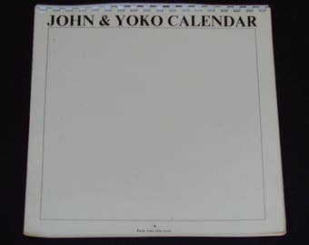 John & Yoko Calendar 1970 - John Lennon - Yoko Ono - Poetry - Black and White Photo Calendar - Vintage Beatles Collectible