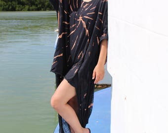 Shredded Bleached Black Shirt ~ slowshine
