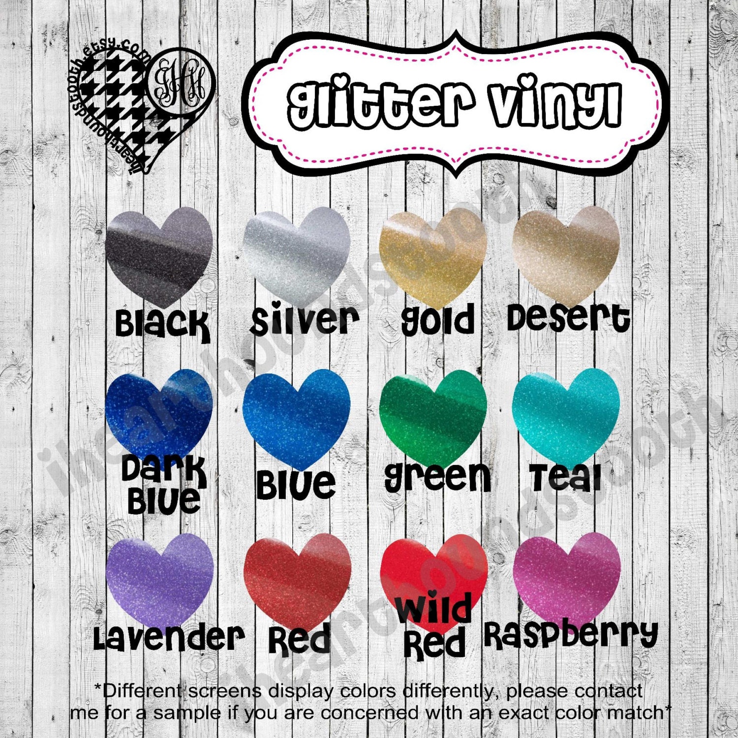 Glitter Monogram Decal Glitter Car Decal by IHeartHoundstooth