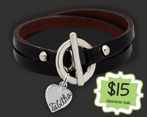 CLEARANCE SALE | Leather Wrap Bracelet | Personalized Leather | Daughter Gifts | Sister Gifts | Name Jewelry | Korena Loves