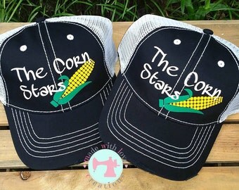 Custom Trucker Hat-Custom Baseball Hat-Monogrammed Trucker Hat-#happywife#happylife-Custom Hats