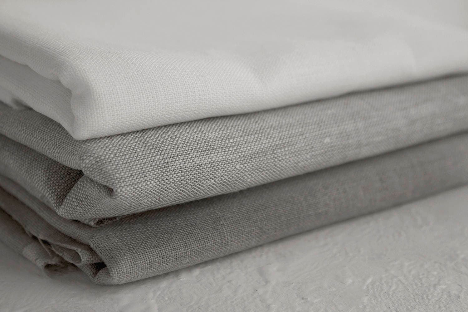 Pure linen Fabric. Natural white and grey colors 200g/m
