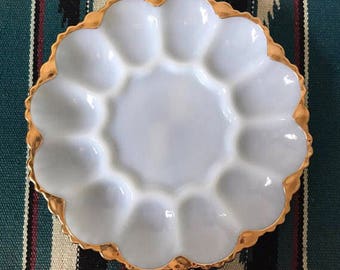 Milk Glass Jewelry Tray