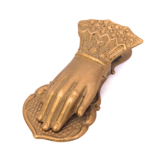 Vintage Brass Hand Clip Brass Hand Paper Clip Brass Letter