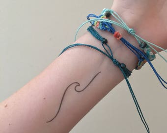 Ocean Wave Temporary Tattoo