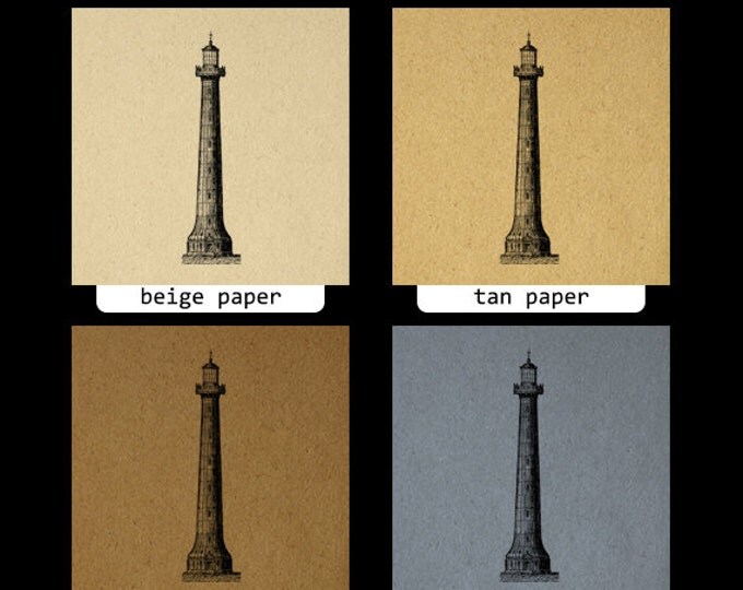 Antique Lighthouse Digital Printable Image Graphic Download Illustration Vintage Clip Art Jpg Png Eps HQ 300dpi No.2197