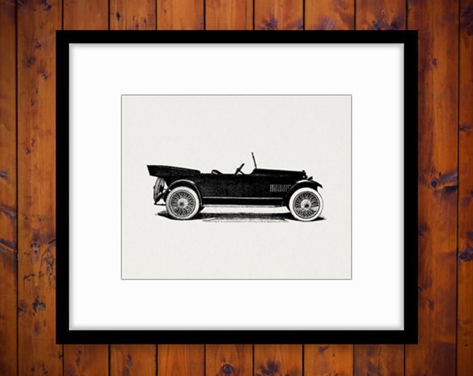 Printable Image Convertible Car Graphic Download Digital Antique Clip Art for Transfers Making Prints etc HQ 300dpi No.3447