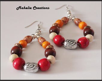 African earrings for women, ethnic earrings for women, long tribal earrings, bohemian earrings, statement earrings, colorful earrings